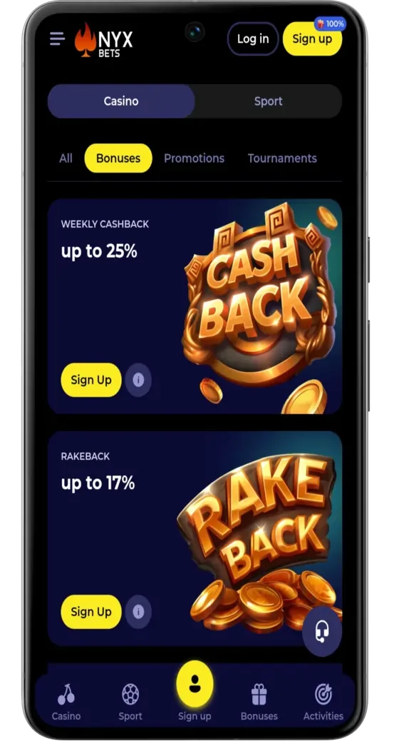 Nyxbets Casino Betalingsmethoden
